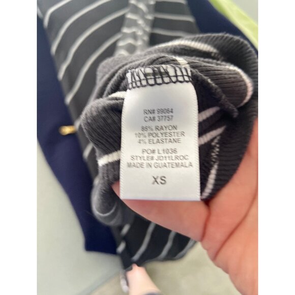 Billabong Womens XS Stripe Gray Tshirt Dress Extra Small Spring Summer - Picture 4 of 4